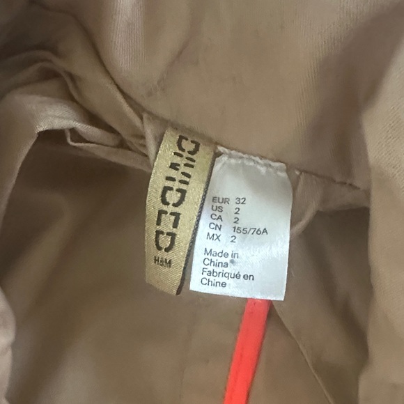 H&M Classic Beige Cotton Trench Coat - Picture 3 of 7